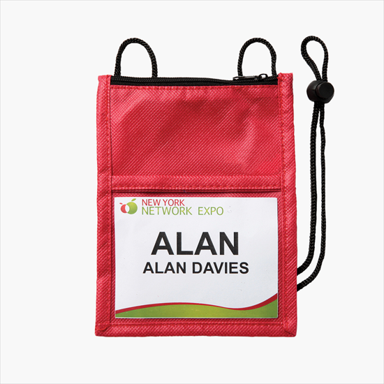 Non-Woven Neck Wallet/ID Holder - Blank