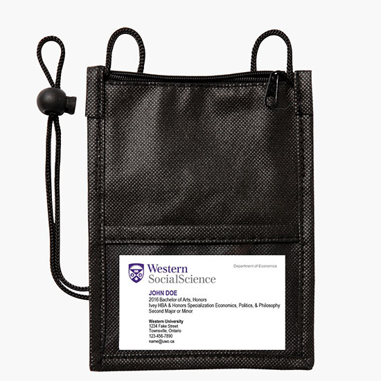 Non-Woven Neck Wallet/ID Holder - Full Color