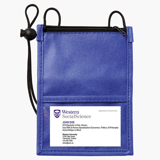 Non-Woven Neck Wallet/ID Holder - Full Color