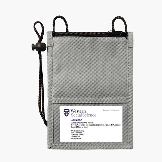Non-Woven Neck Wallet/ID Holder - Full Color