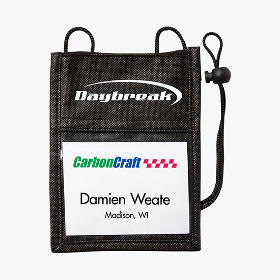 Non-Woven Neck Wallet/ID Holder - Printed