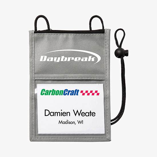 Non-Woven Neck Wallet/ID Holder - Printed