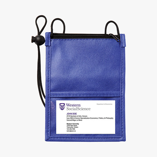 Non-Woven Neck Wallet/ID Holder - Printed