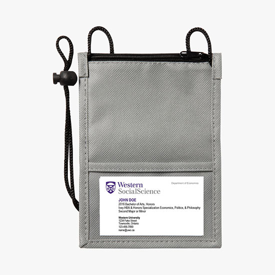 Non-Woven Neck Wallet/ID Holder - Printed