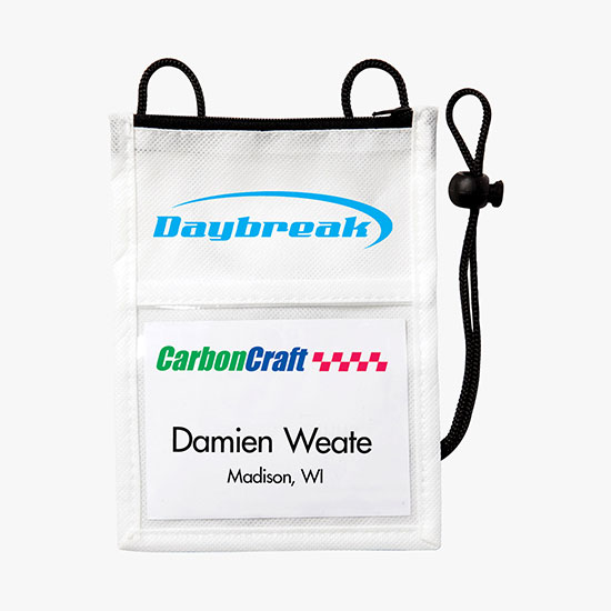 Non-Woven Neck Wallet/ID Holder - Printed