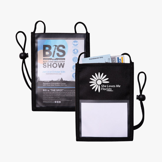 No-Glare Agenda Neck Wallet - Printed