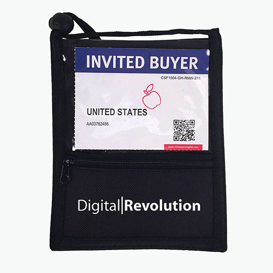 Dual-Sided Neck Wallet with Front Pocket - Printed