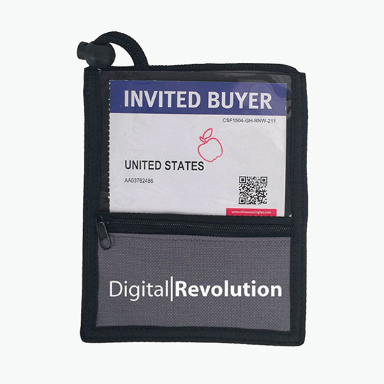 Dual-Sided Neck Wallet with Front Pocket - Printed