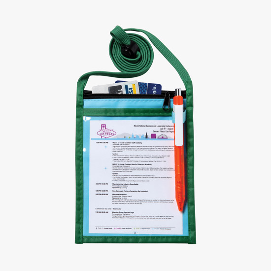 Plan Ahead & Save Prime Exposure Solid Color Nylon Neck Wallet