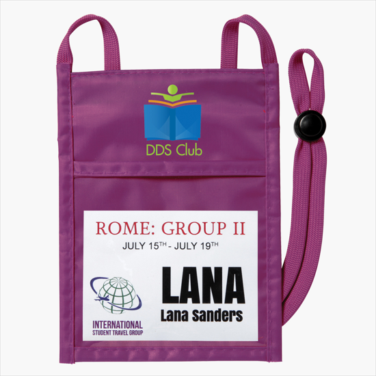 Plan Ahead & Save Color Fusion Neck Wallet - Full-Color Dye-Sublimation