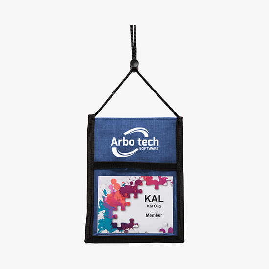 Crosshatch Neck Wallet - Printed
