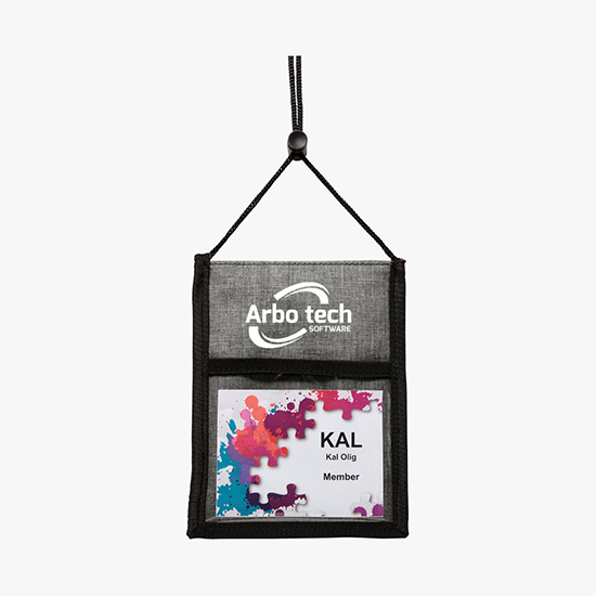 Crosshatch Neck Wallet - Printed