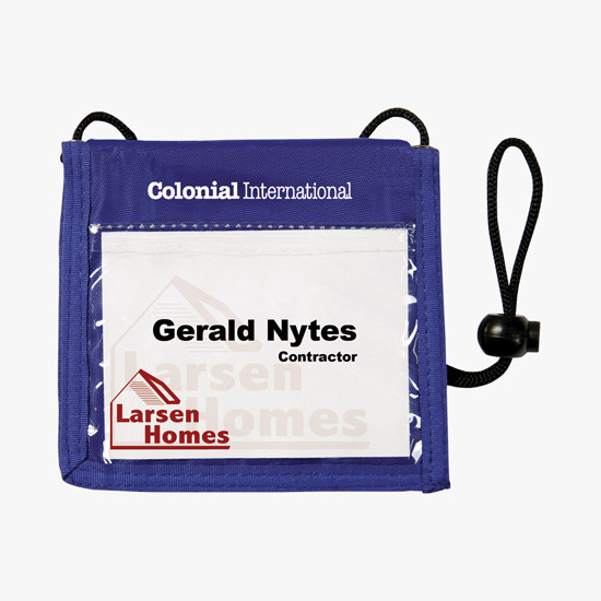 Bi-Fold Nylon Neck Wallet - Printed