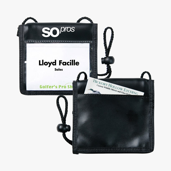 MARCO Bi-Fold Leatherette Neck Wallet - Printed - Clearance