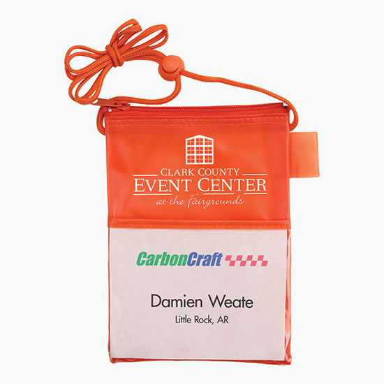 Translucent Trade Show Neck Wallet
