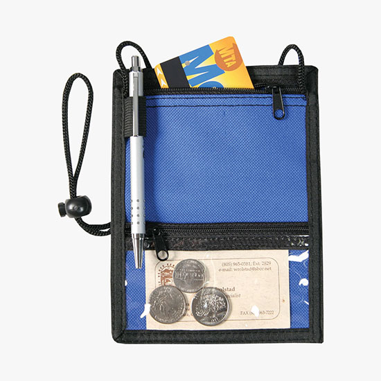 MARCO Neck Wallet with Double Zipper - Full Color