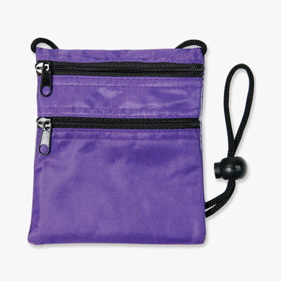 Double Zipper Neck Wallet - Blank