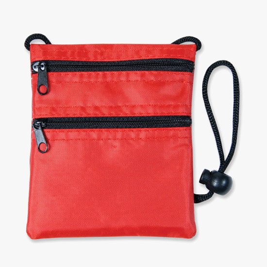 Double Zipper Neck Wallet - Blank