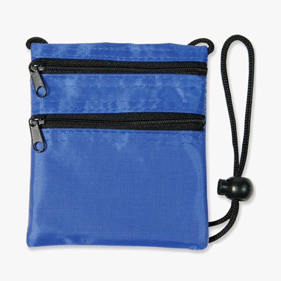 Double Zipper Neck Wallet - Blank