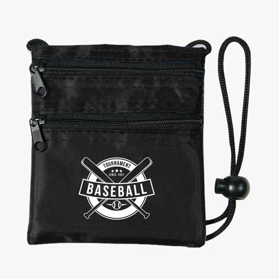 Double Zipper Neck Wallet - Printed