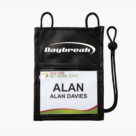 Non-Woven Neck Wallet/ID Holder - Printed - 24-Hour Production