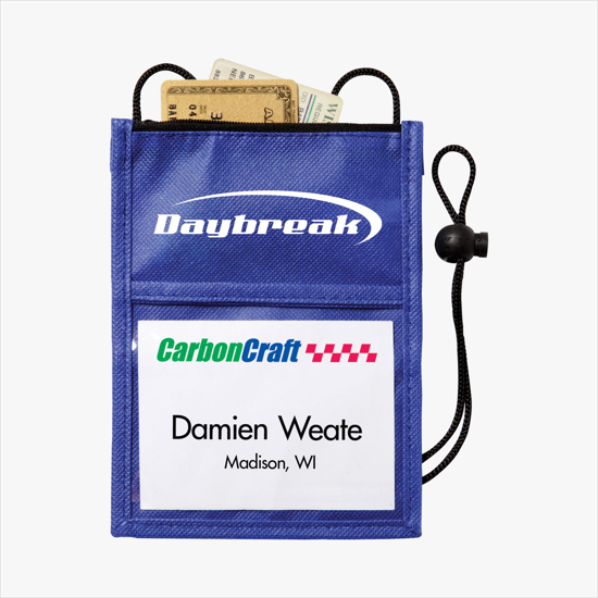 Non-Woven Neck Wallet/ID Holder - Printed