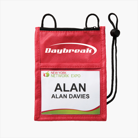 Non-Woven Neck Wallet/ID Holder - Printed - 24-Hour Production