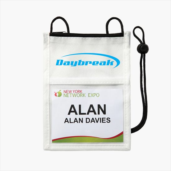 Non-Woven Neck Wallet/ID Holder - Printed - 24-Hour Production
