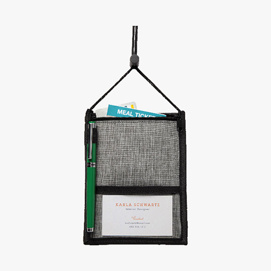 Crosshatch Neck Wallet - Blank
