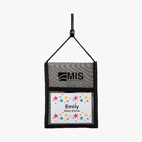 24-HOUR SERVICE TEMPORARILY UNAVAILABLE – Crosshatch Neck Wallet - Printed - 24-Hour Production