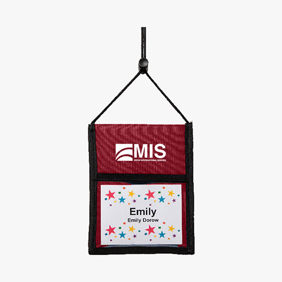 24-HOUR SERVICE TEMPORARILY UNAVAILABLE – Crosshatch Neck Wallet - Printed - 24-Hour Production