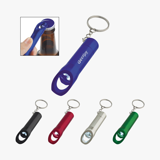 Aluminum LED Flashlight with Bottle Opener