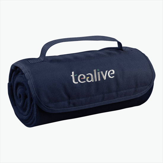Fleece Roll-Up Blanket - Embroidered