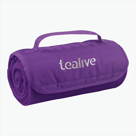 Fleece Roll-Up Blanket - Embroidered