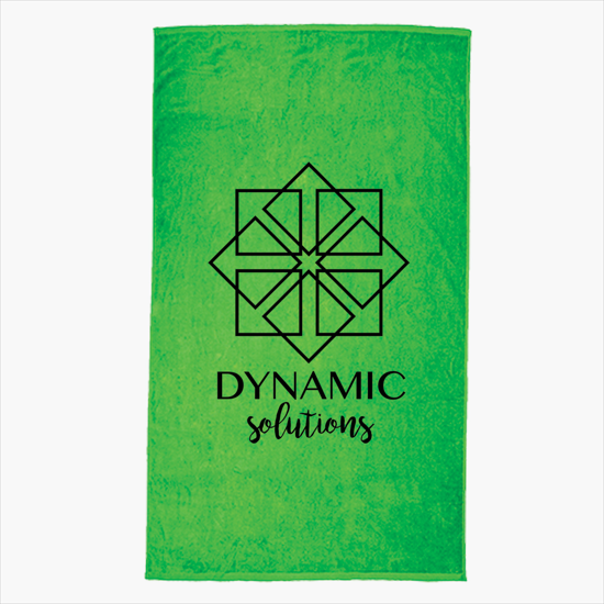 Oversized Terry Velour Beach Towel - Colored