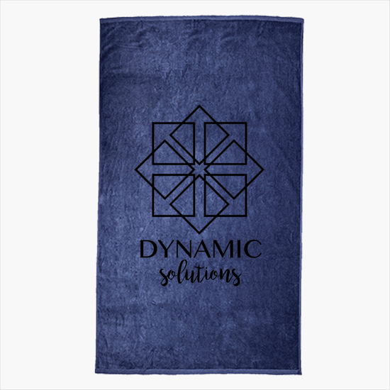 Oversized Terry Velour Beach Towel - Colored