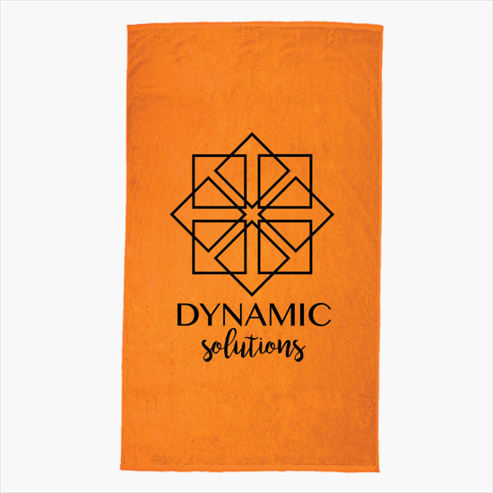 Oversized Terry Velour Beach Towel - Colored