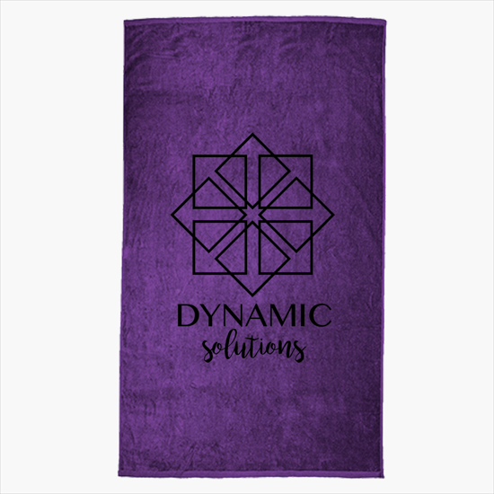 Oversized Terry Velour Beach Towel - Colored