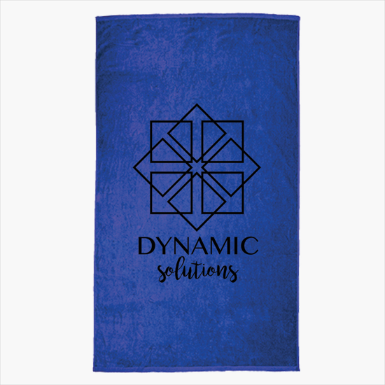 Oversized Terry Velour Beach Towel - Colored