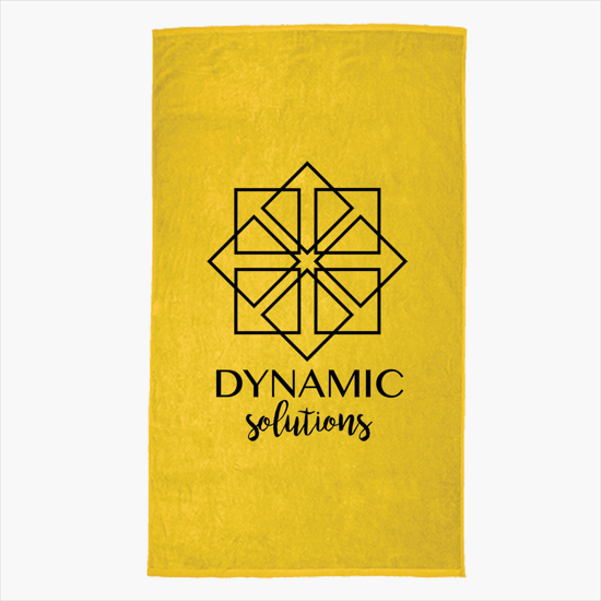 Oversized Terry Velour Beach Towel - Colored