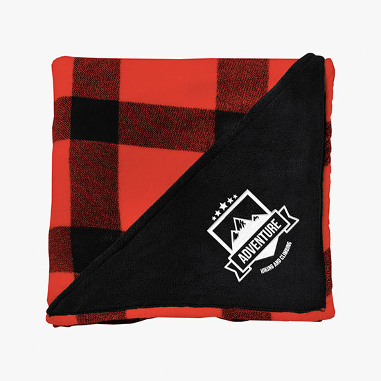 Buffalo Plaid Ultra Plush Throw Blanket - Embroidered