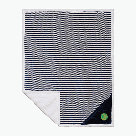 Field & Co Chevron Striped Sherpa Blanket