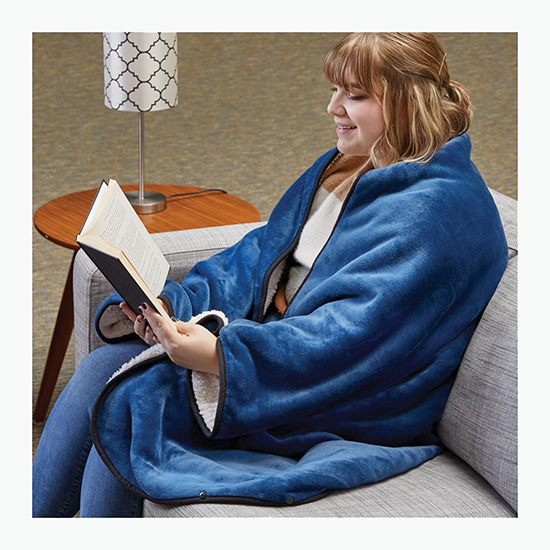 Oversized Wearable Cozy Fleece Sherpa Blanket