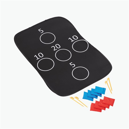 Pop-Up Bag Toss Game Set - Cornhole Tic-Tac-Toe and Point Toss - 24-Hour Production
