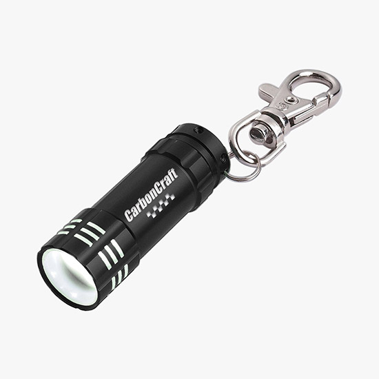 Mini Aluminum LED Light with Key Clip - 24-Hour Production