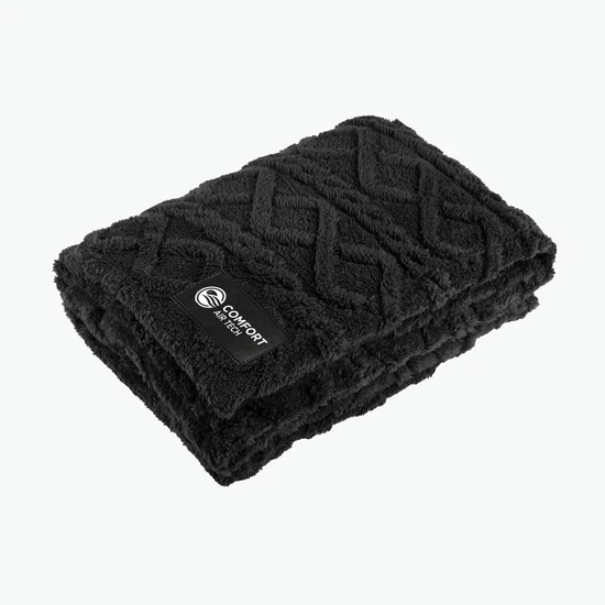 Recycled Sherpa Cable Pattern Fleece Blanket
