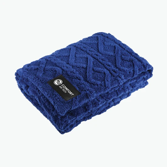 Recycled Sherpa Cable Pattern Fleece Blanket
