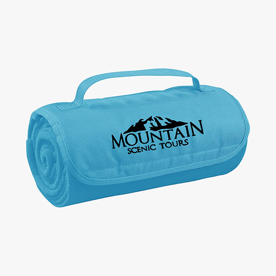 Fleece Roll-Up Blanket - Silkscreened