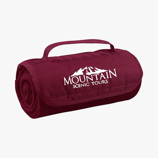 Fleece Roll-Up Blanket - Silkscreened