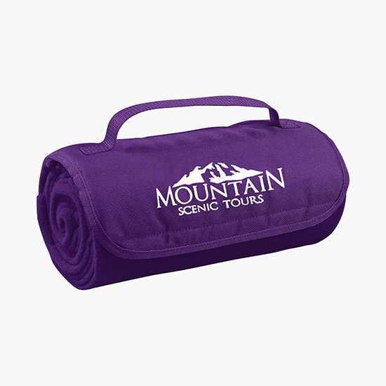 Fleece Roll-Up Blanket - Silkscreened